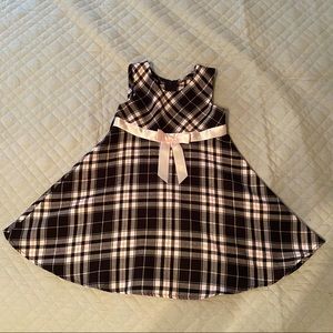Bonnie Baby Plaid Dress black pink and silver 24M